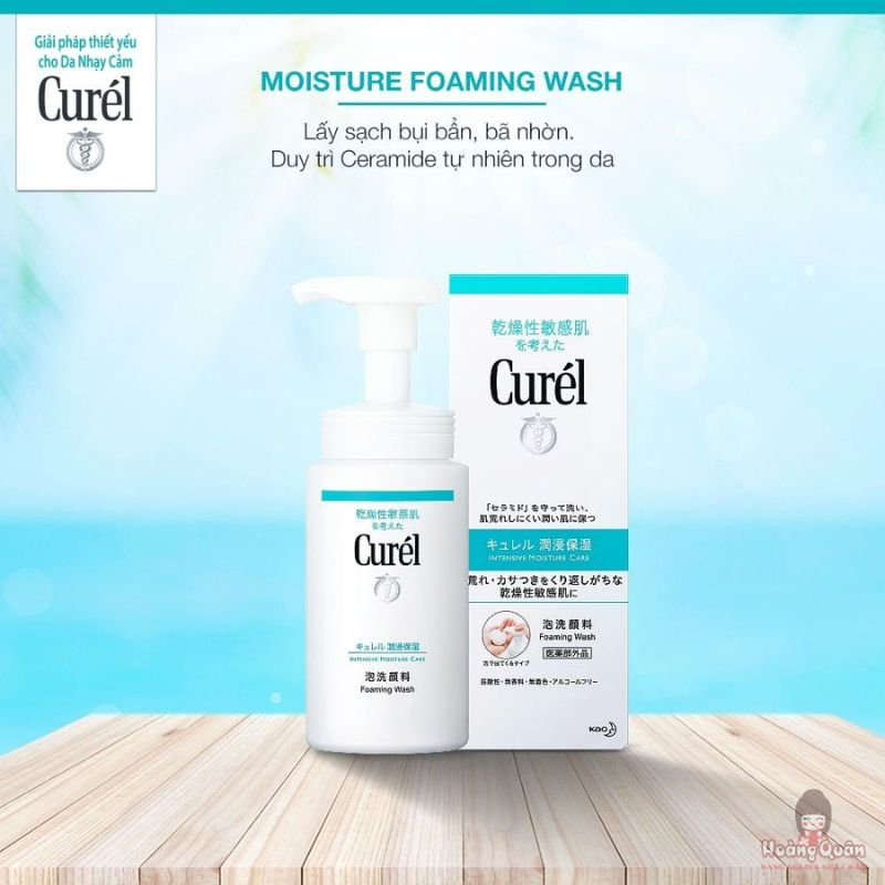 Sữa rửa mặt Curél dạng bọt cấp ẩm chuyên sâu 150ml