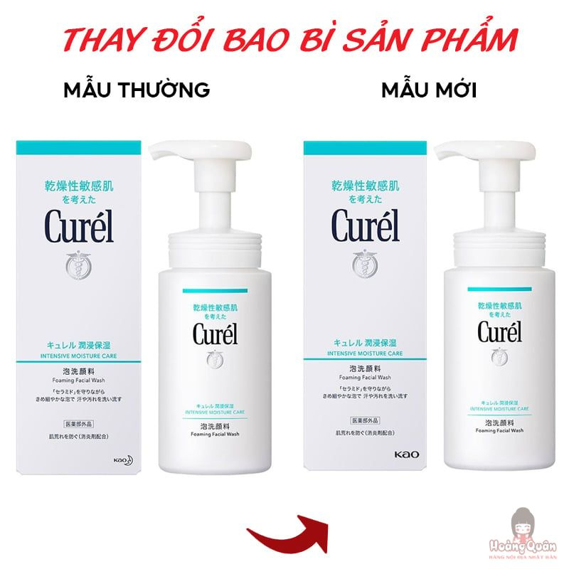 Sữa rửa mặt dạng bọt Curél cấp ẩm chuyên sâu giá tốt
