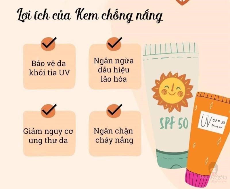 tác dụng của kem chống nắng