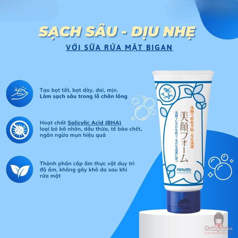 Sữa rửa mặt ngăn ngừa mụn Bigan Meishoku