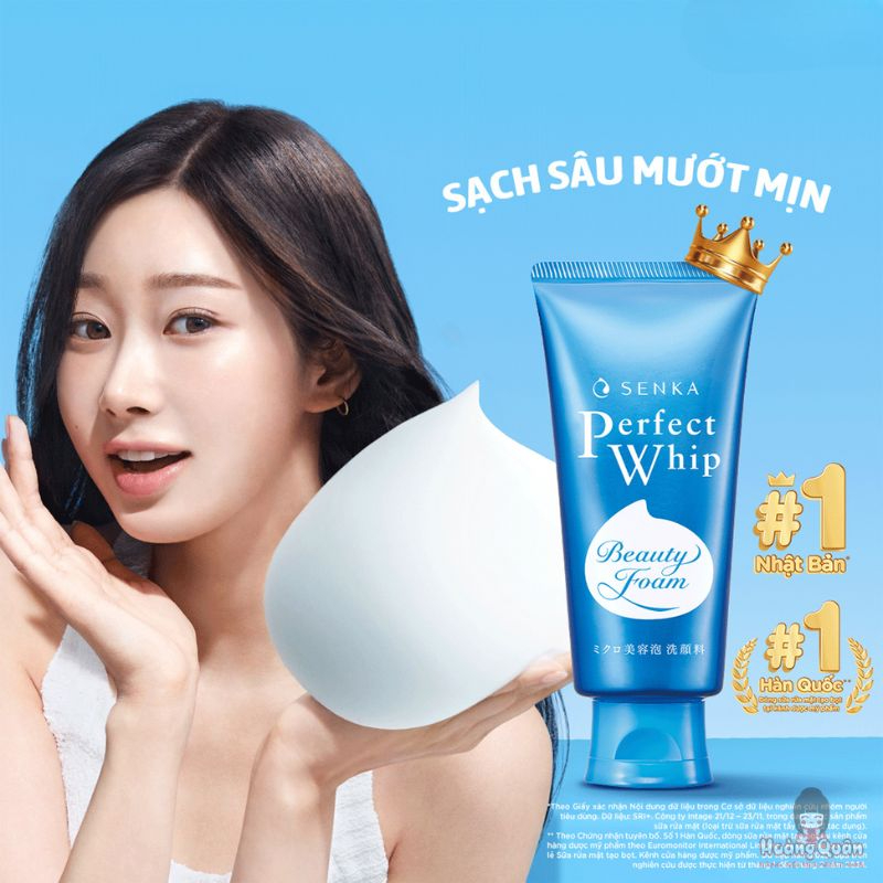 Sữa rửa mặt Senka Perfect Whip 120g xanh giá rẻ