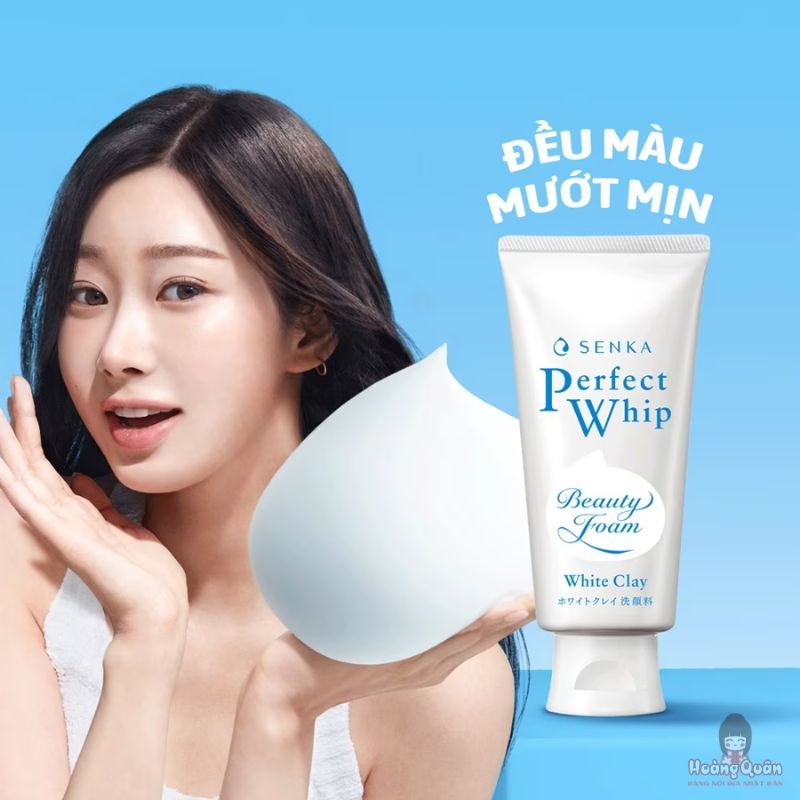 Sữa rửa mặt Senka Perfect Whip đất sét trắng 120g