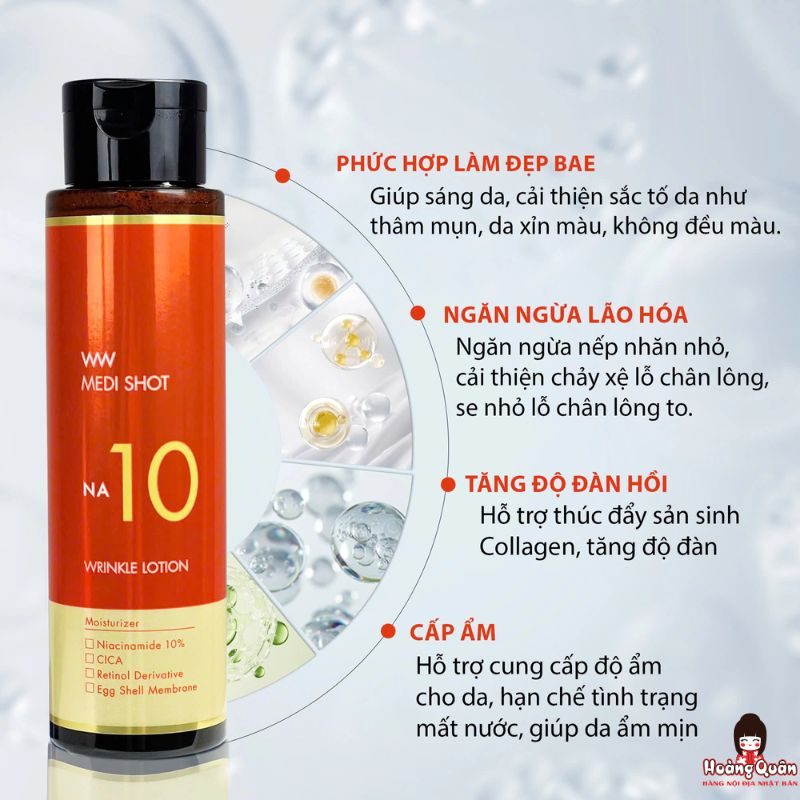 Nước hoa hồng cải thiện nếp nhăn NA10 Meishoku