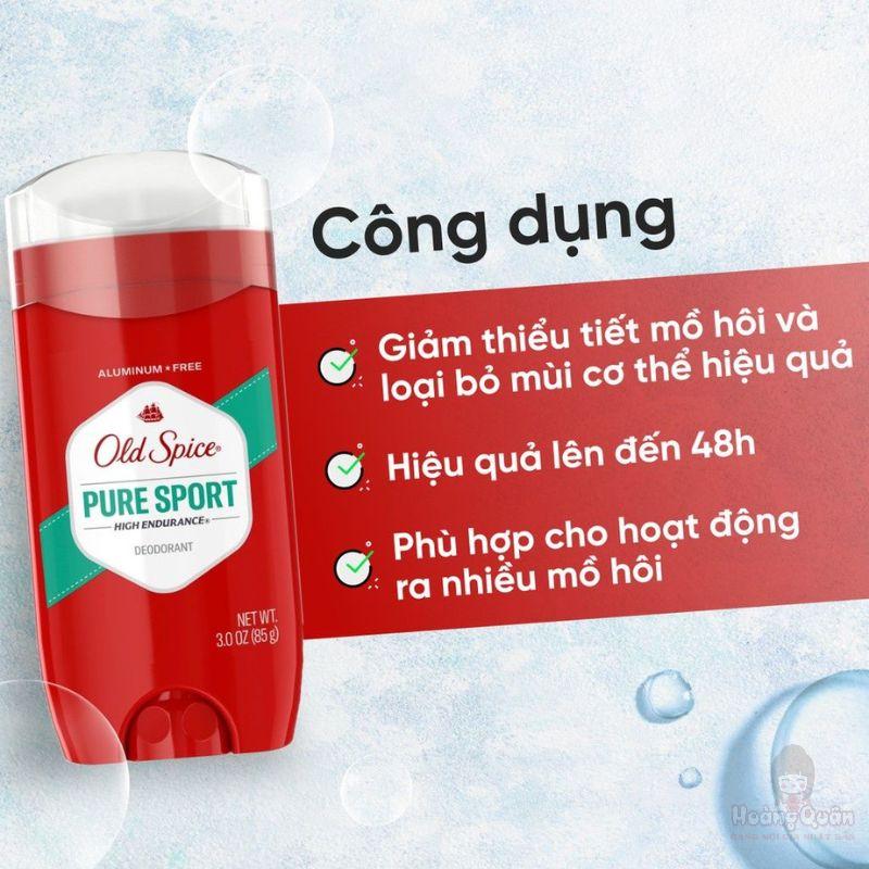 Sáp khử mùi Old Spice hương Pure Sport năng động 85g