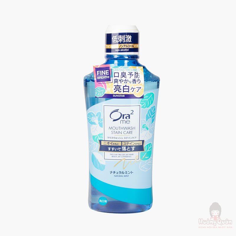 Nước súc miệng Ora2 Sunstar hương bạc hà 460ml