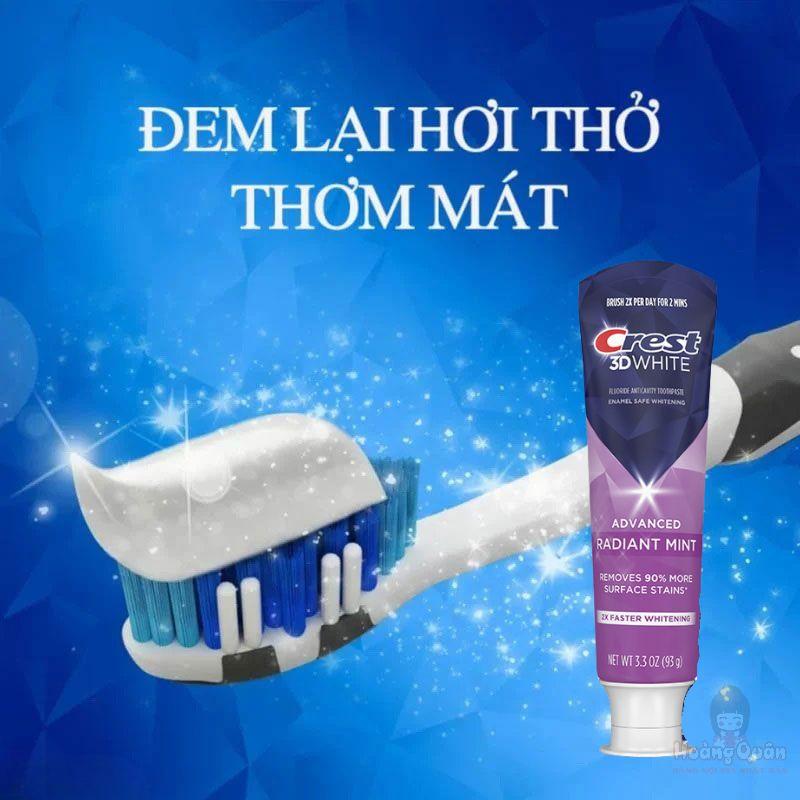 Kem đánh răng Crest 3D White Advanced Radiant Mint 93g giá tốt