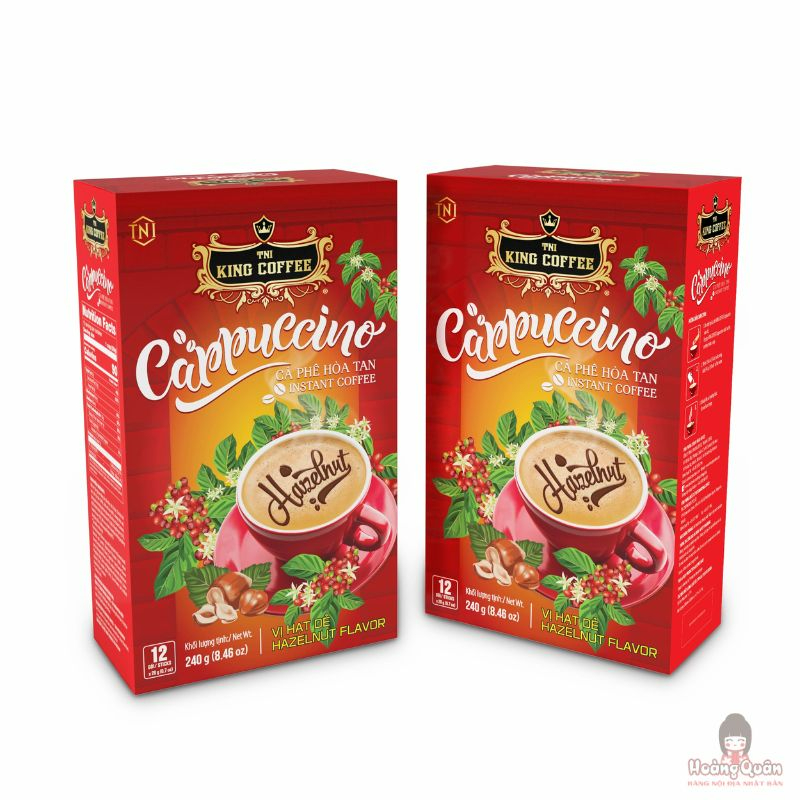 King Coffee Cappuccino vị hạt dẻ (Hazelnut) giá rẻ