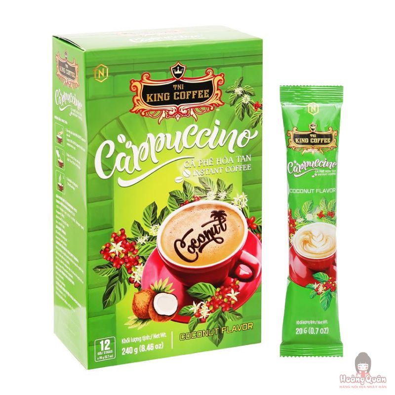 King Coffee Cappuccino vị dừa 240g giá tốt