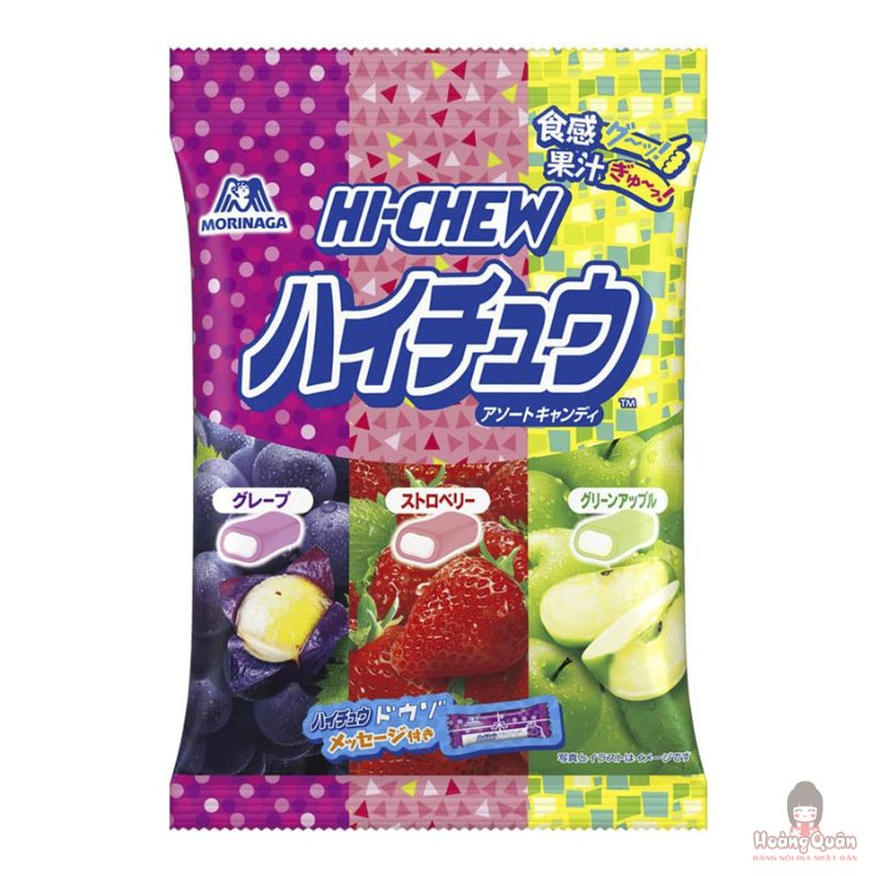 Kẹo mềm Morinaga mix nho, dâu, táo 86g