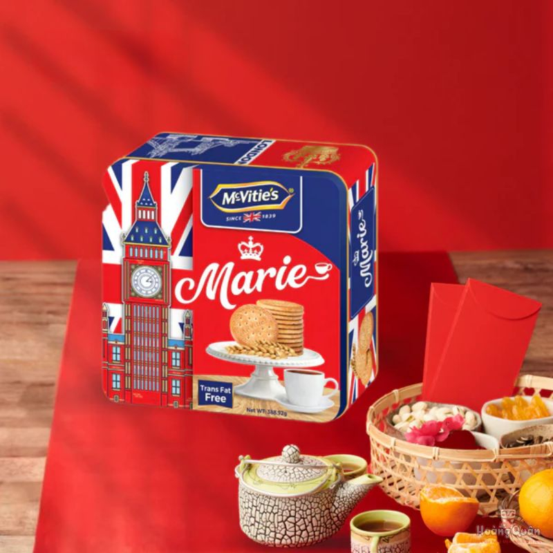 Bánh quy McVitie’s Marie hộp thiếc 388.92g giá tốt