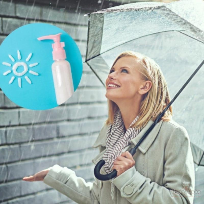 trời mưa có cần bôi kem chống nắng không