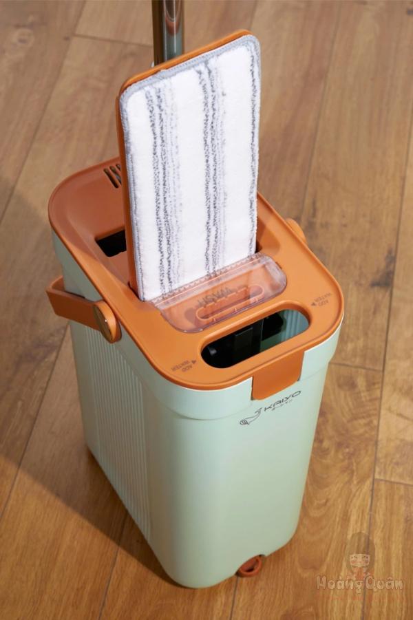 Bộ cây lau nhà chữ nhật tách nước bẩn Kaiyo màu xanh Mint uy tín