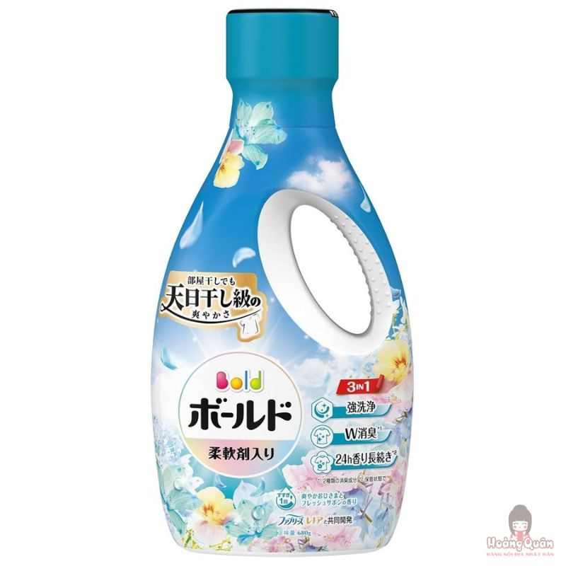 ﻿Nước giặt Bold hương hoa xà phòng tươi mát 680g