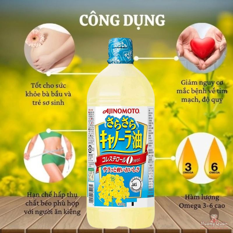 Dầu ăn hạt cải Ajinomoto 1 lít giá rẻ