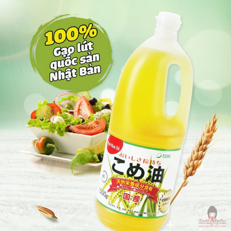 Dầu gạo Nhật Bản Tsuno nguyên chất 1500g giá rẻ