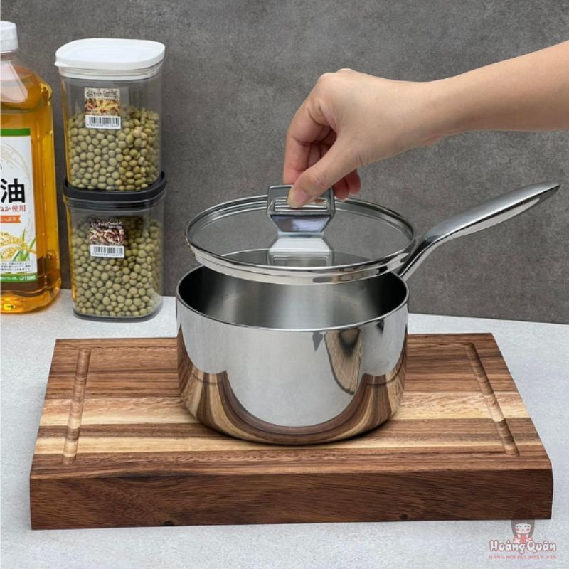 Quánh đúc Inox 3 lớp đáy liền Tri-Ply Kaiyo 18cm giá rẻ