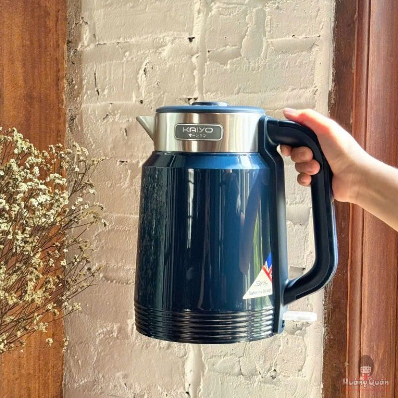 Ấm siêu tốc 2 lớp Cool Touch 2L Kaiyo (xanh navy) tốt
