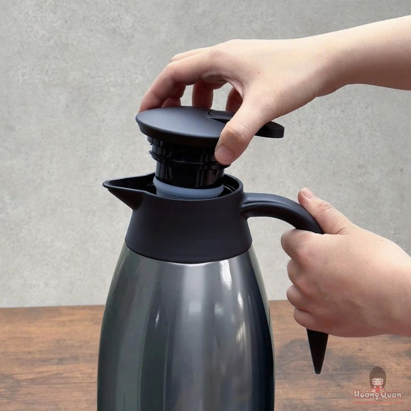 Phích giữ nhiệt 2 lớp inox Kaiyo màu xanh đá 2L giá rẻ