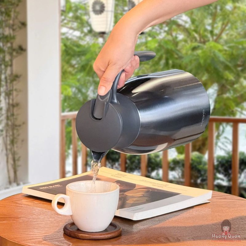 Phích giữ nhiệt 2 lớp inox Kaiyo màu xanh đá 2L giá tốt