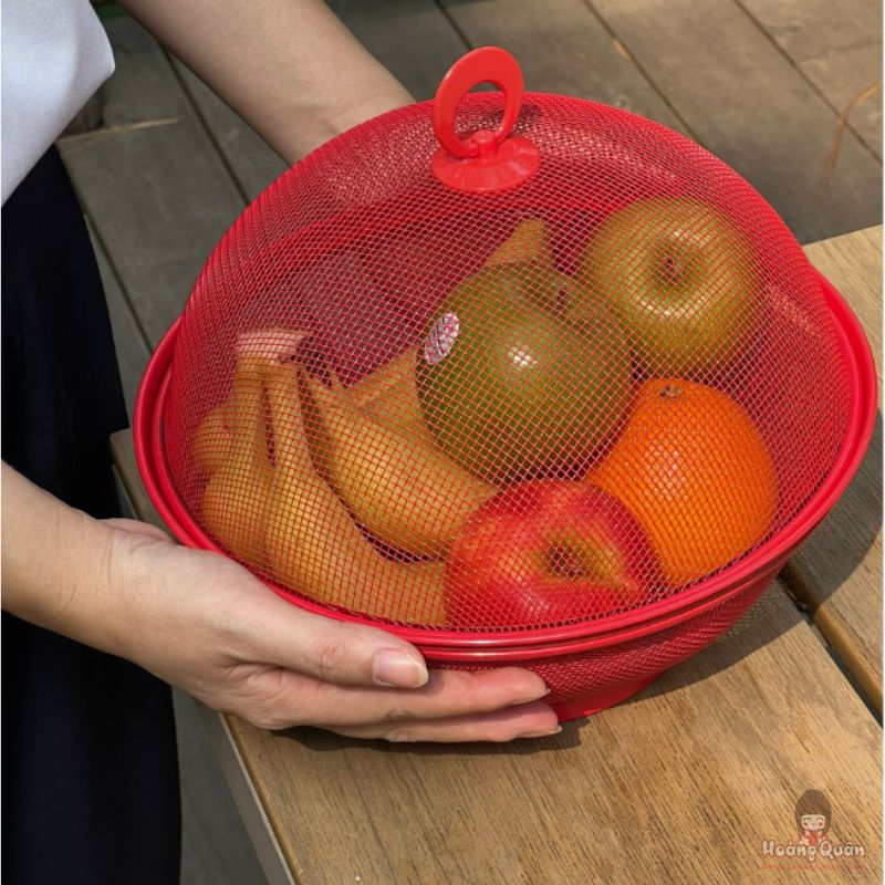 Rổ quả táo Kaiyo có nắp đậy màu đỏ giá rẻ