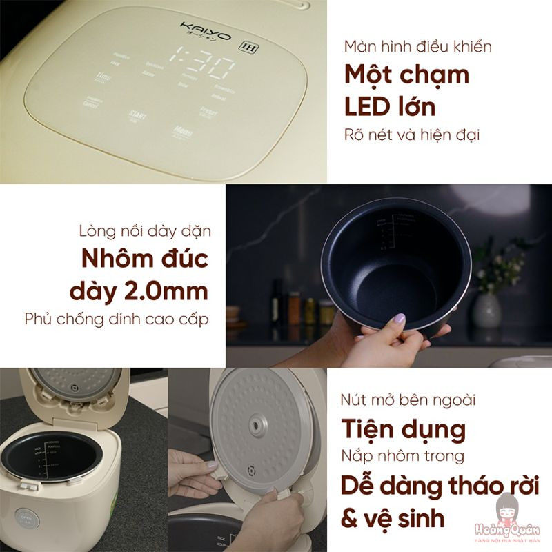 Nồi cơm điện cao tần IH Kaiyo 1L giá rẻ