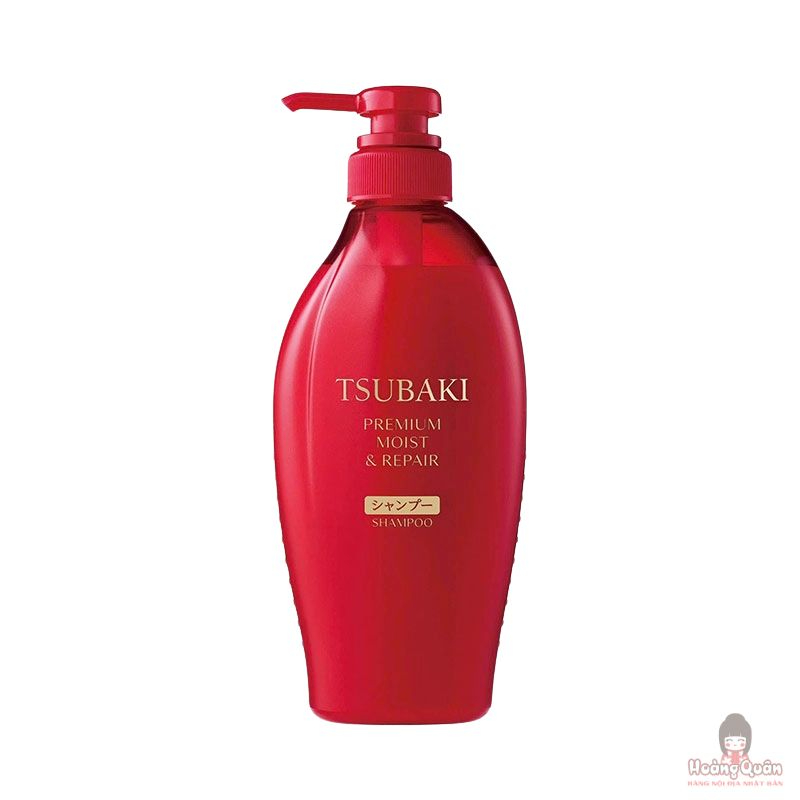 Dầu gội Tsubaki Premium phục hồi & cấp ẩm tóc 450ml (đỏ)