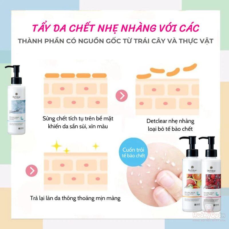 Gel tẩy tế bào chết Meishoku Detclear Vegan (hương dâu) 180ml