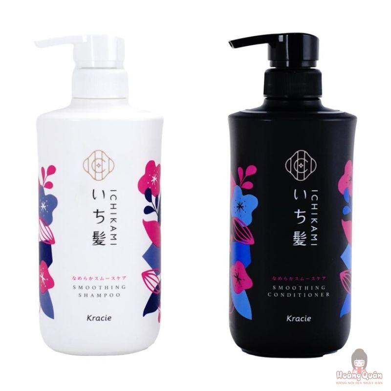 Set gội xả Ichikami Smoothing 480g (Trắng đen) giá tốt