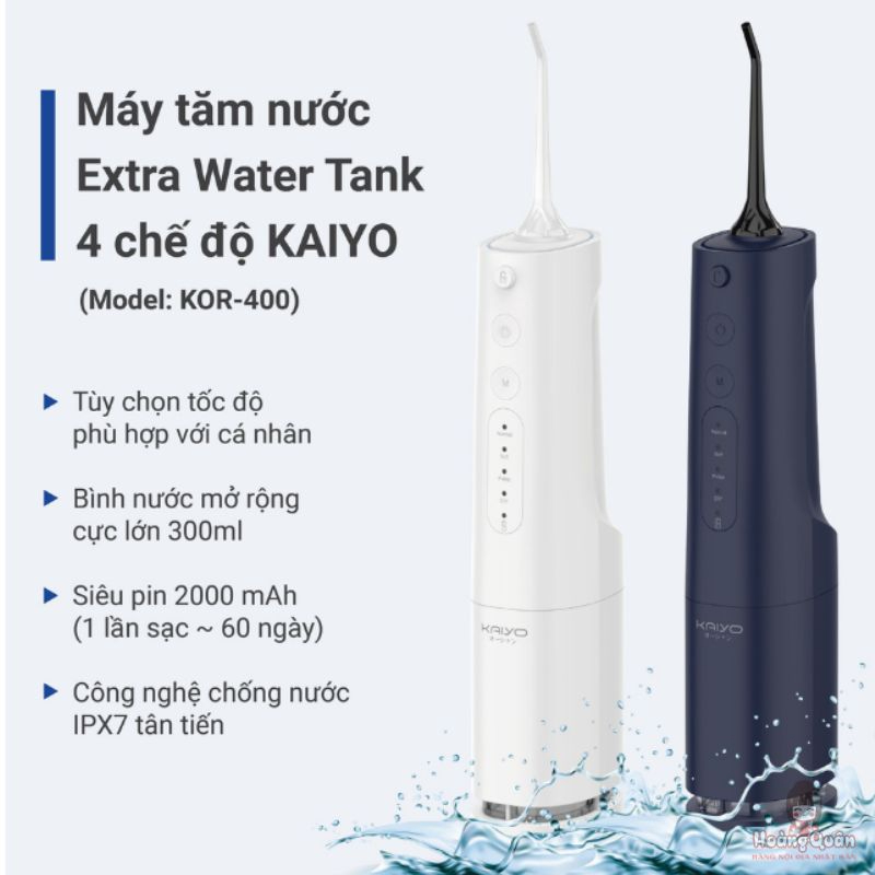 Máy Tăm Nước Extra Water Tank 4 Chế Độ Kaiyo giá rẻ