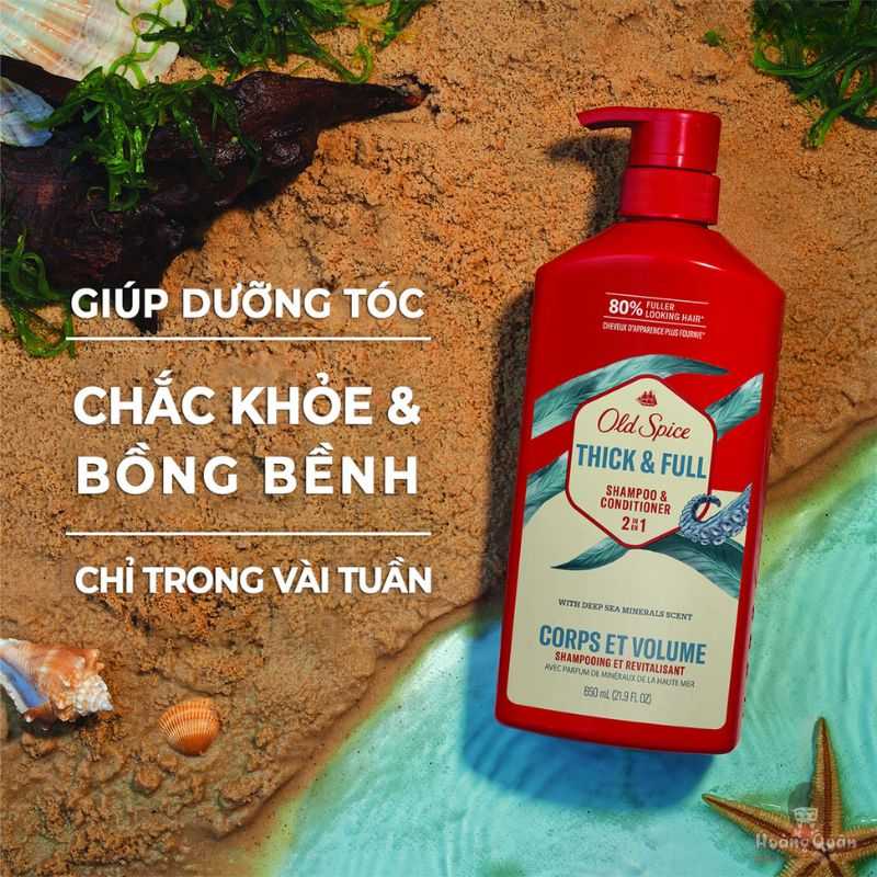 Dầu gội xả 2in1 Old Spice hương huyền bí 650ml chất lượng