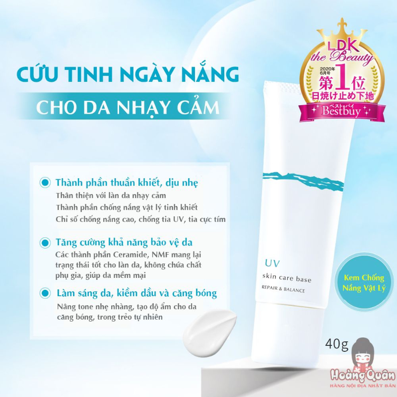 Kem chống nắng cho da nhạy cảm Meishoku 40g giá rẻ