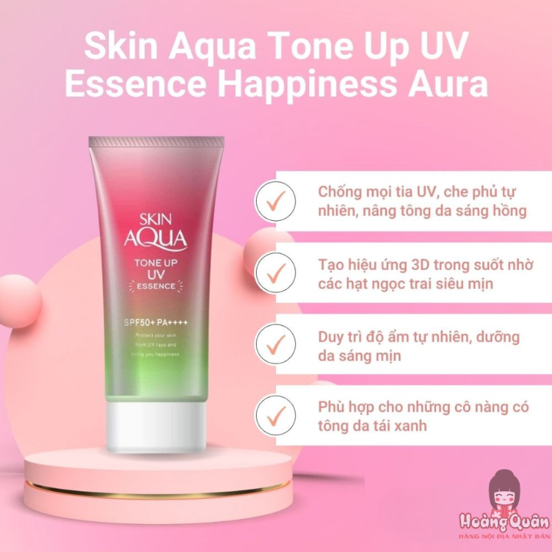 Kem chống nắng Skin Aqua Tone Up UV Essence Happiness Aura 80g giá rẻ