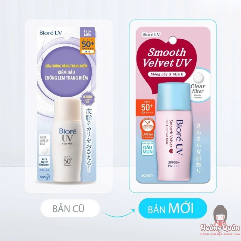 Sữa chống nắng Bioré Smooth Velvet Pinky Bright Milk SPF50+ PA++++ 30ml tốt