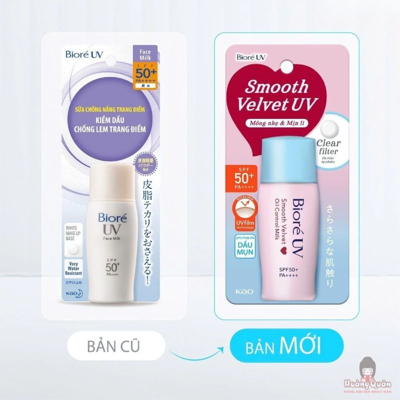 Sữa Chống Nắng Bioré Kiểm Soát Bóng Nhờn Smooth Velvet Oil Control Milk SPF50+ PA++++ 30ml rẻ