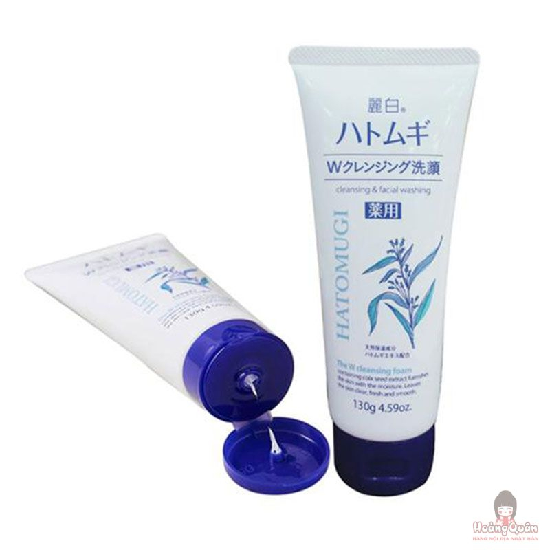 Sữa rửa mặt Hatomugi tẩy trang 2in1 Cleansing & Facial Washing 130g giá rẻ