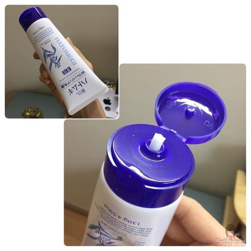 Sữa rửa mặt Hatomugi tẩy trang 2in1 Cleansing & Facial Washing 130g giá tốt