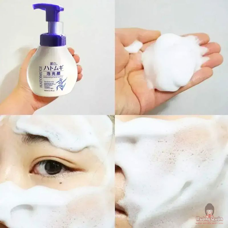 Sữa rửa mặt tạo bọt Reihaku Hatomugi The Facial Whip 160ml giá tốt