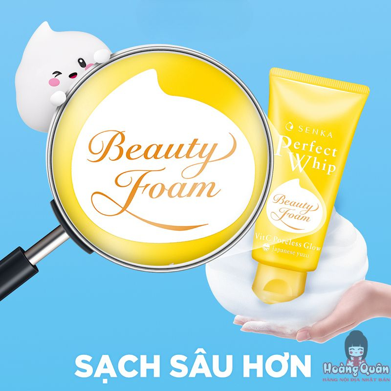 Sữa rửa mặt trắng sáng da VitC Senka Perfect Whip 100g giá tốt
