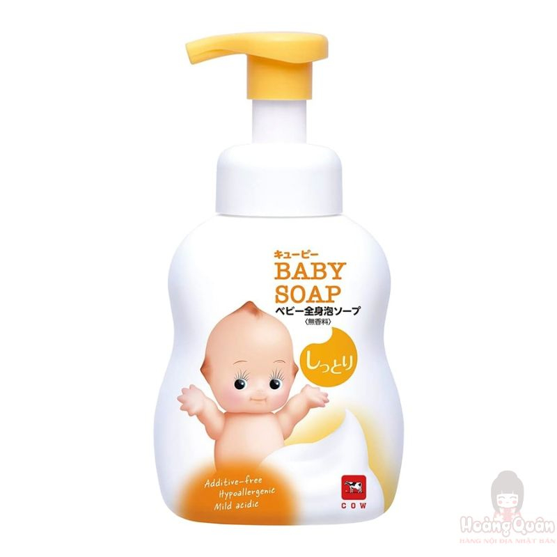Sữa tắm tạo bọt Cow Baby Soap cho bé 400ml (vàng)