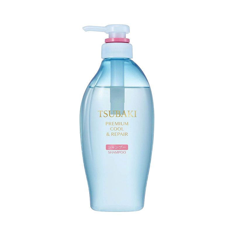 Dầu gội Tsubaki Premium phục hồi, sạch dầu mát lạnh 450ml (xanh dương)