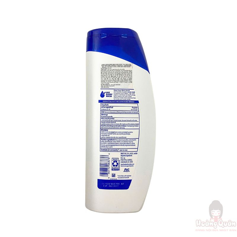 Dầu gội xả 2in1 H&S Men Old Spice Pure Sport For Men 613ml - USA giá rẻ