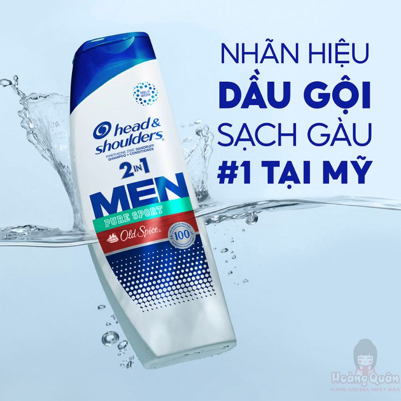 Dầu gội xả 2in1 H&S Men Old Spice Pure Sport For Men 613ml - USA giá tốt