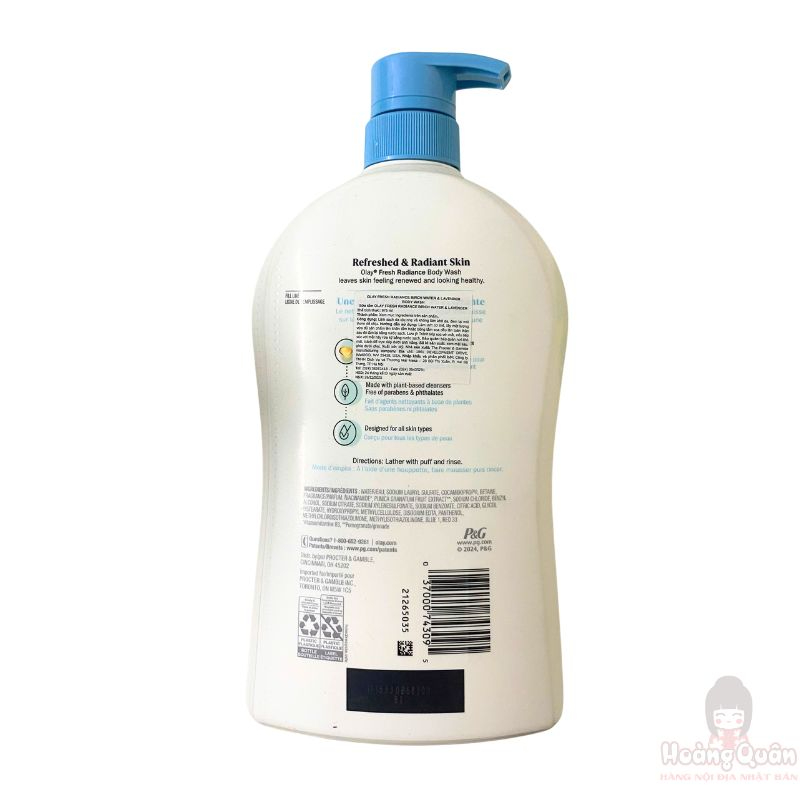 Sữa tắm dưỡng da Olay tươi mát dài lâu Lavender 975ml giá rẻ