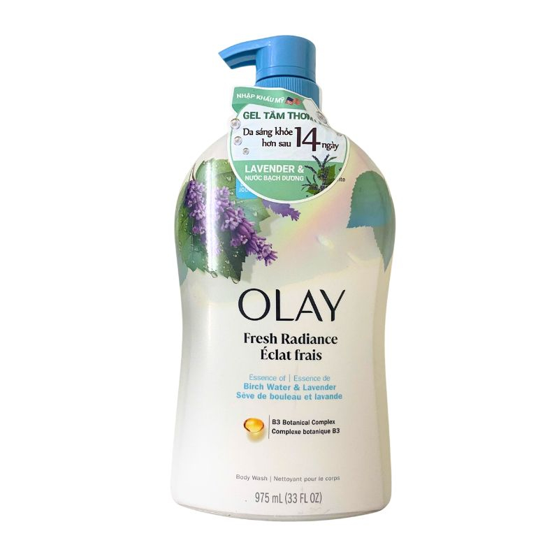 Sữa tắm dưỡng da Olay tươi mát dài lâu Lavender 975ml