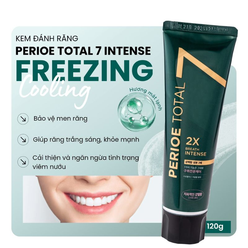 Kem đánh răng Perioe Total 7 Intense Freezingcooling Toothpaste 120g