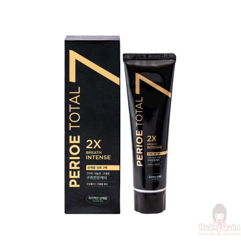 Kem Đánh Răng Perioe Total 7 Intense Refresh Cooling Toothpaste 120g (Màu Đen) giá tốt