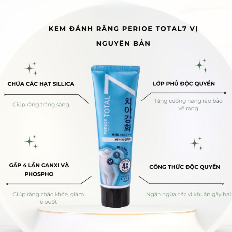Kem đánh răng Perioe Total 7 Intense Original Repair Toothpaste 120g giá rẻ