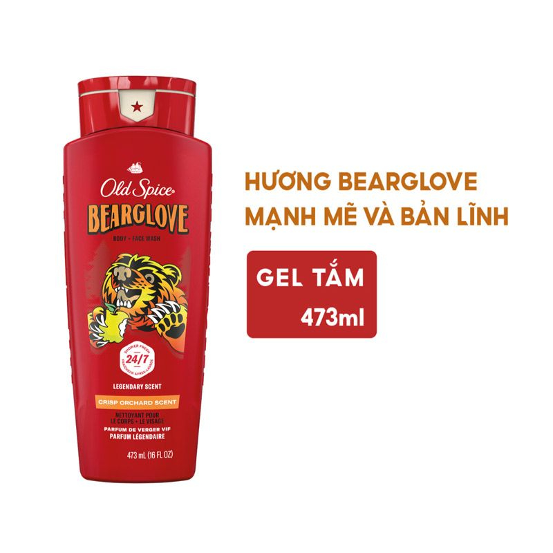 Gel Tắm Old Spice Bearglove Hương Hoang Dã 473ml