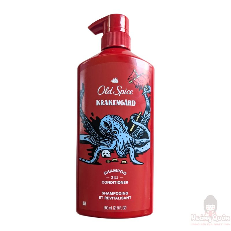 Dầu Gội Xả 2in1 Old Spice Cho Nam Hương Krakengard 650ml