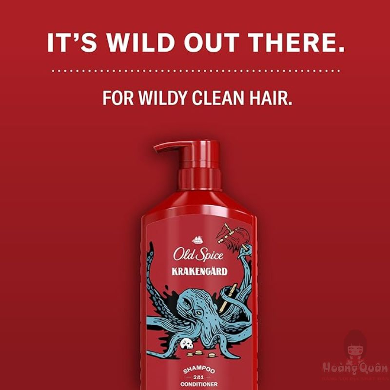 Dầu Gội Xả 2in1 Old Spice Cho Nam Hương Krakengard 650ml giá tốt